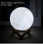 D5 8Cm Moon Lamp - Enchanting LED Night Light with Stand, Perfect for Bedroom Decor & Kids' Gifts, Ideal Xmas Present