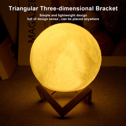 D5 8Cm Moon Lamp - Enchanting LED Night Light with Stand, Perfect for Bedroom Decor & Kids' Gifts, Ideal Xmas Present